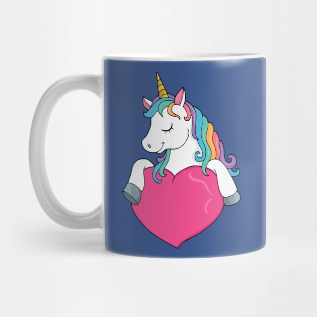 Baby unicorn and heart 3 by tinhyeubeshop